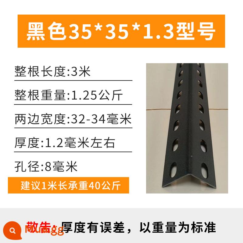 Kệ góc chất liệu thép lắp ráp kho giá kệ đa năng góc sắt thép siêu thị khung sắt tam giác - [Đen] Giá mẫu 35*35*1.3 mỗi mét