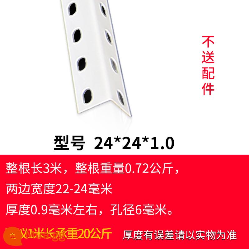 Kệ góc chất liệu thép lắp ráp kho giá kệ đa năng góc sắt thép siêu thị khung sắt tam giác - [Trắng] Giá mẫu 24*24*1.0 trên mét