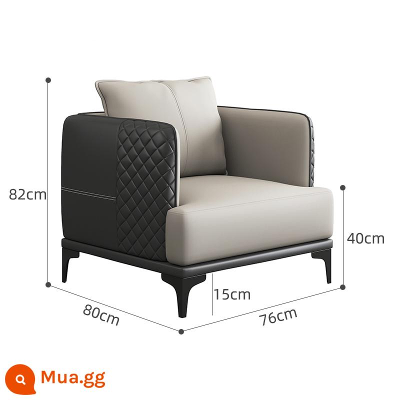 Ghế sofa văn phòng kết hợp bàn trà đơn giản gói giải trí nghỉ ngơi khu vực tiếp tân tiếp tân kinh doanh đàm phán nhỏ ba người - Ghế đơn [tùy chỉnh màu sắc]