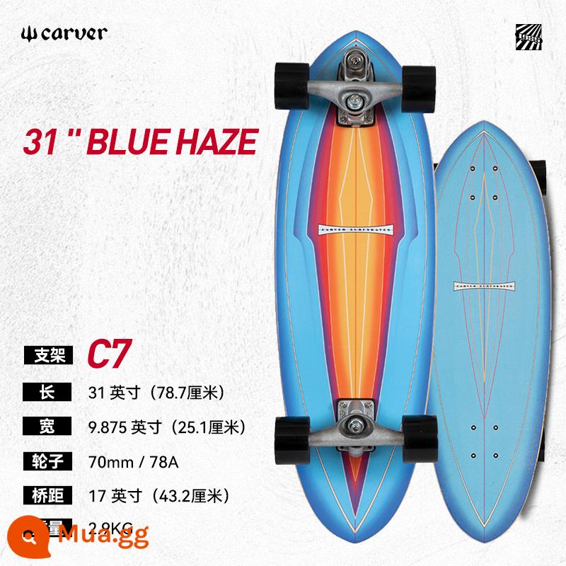 Người Mỹ nhập khẩu Land Surfboard Board Blue Mist Blue Haze Professional Lu Chongchu Scholar - Giá đỡ lò xo cầu C7 31 inch mô phỏng lướt sóng