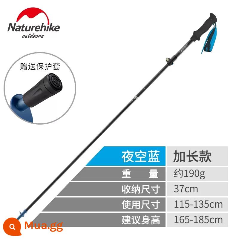 NatureHike ST07 Full Carbon Fiber Five -setectrible Khóa bên ngoài có thể điều chỉnh lại leo núi Off -Road Running Running - Model nâng cấp-Bầu trời đêm xanh (115-135CM) (0,2