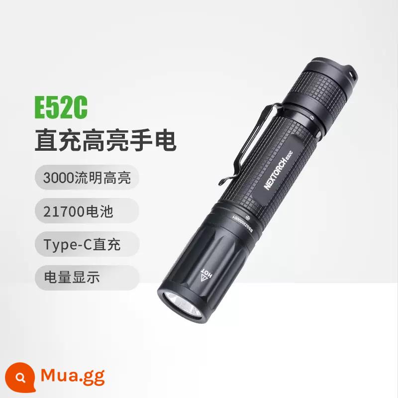 Naled E52C sạc trực tiếp EDC đèn pin ngoài trời ánh sáng mạnh siêu sáng tầm xa đèn pin thẳng nhỏ 3000 lumens - E52C