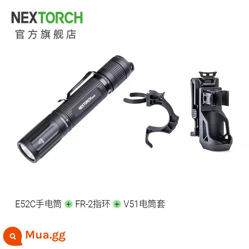 Naled E52C sạc trực tiếp EDC đèn pin ngoài trời ánh sáng mạnh siêu sáng tầm xa đèn pin thẳng nhỏ 3000 lumens - E52C+FR-2+V51