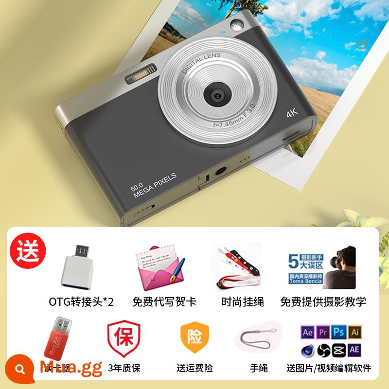 Máy ảnh kỹ thuật số dành cho sinh viên máy ảnh CCD cấp nhập cảnh retro trong khuôn viên trường HD nhỏ vlog máy thẻ chẵn lẻ di động - c12 đêm tối.