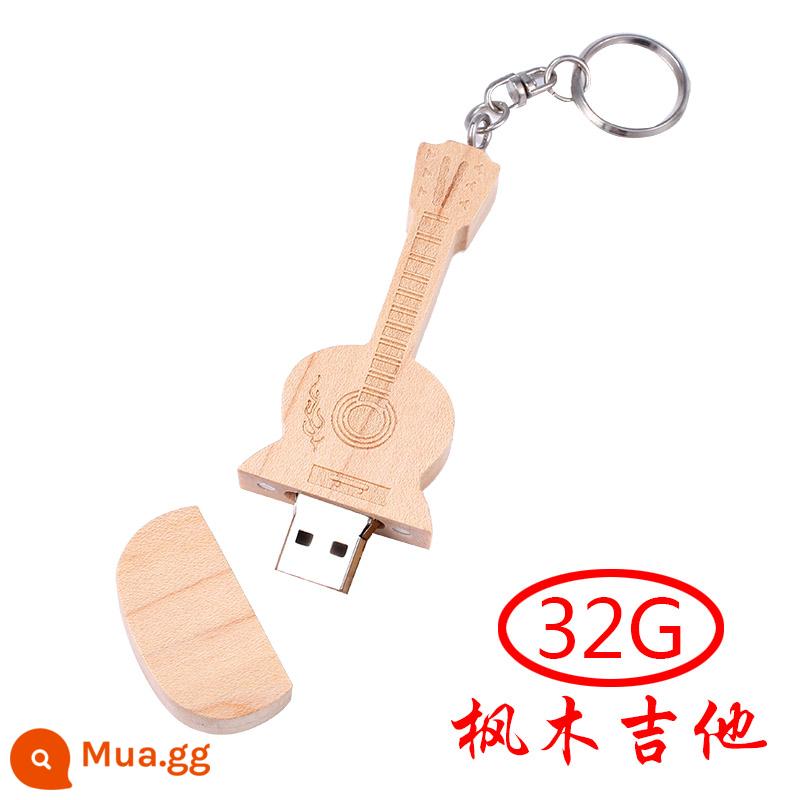 [Sản phẩm chính hãng chính thức] Pen Drive 32g Guitar gỗ Máy tính sinh viên Điện thoại di động Quà tặng sử dụng kép 32GUSB Pen Drive Chữ Máy tính văn phòng Điện thoại di động Cặp đôi Triển lãm tiệc cưới Tiệc triển lãm sự kiện LOGO - Đàn guitar phong 32G (đóng gói trong hộp sắt)