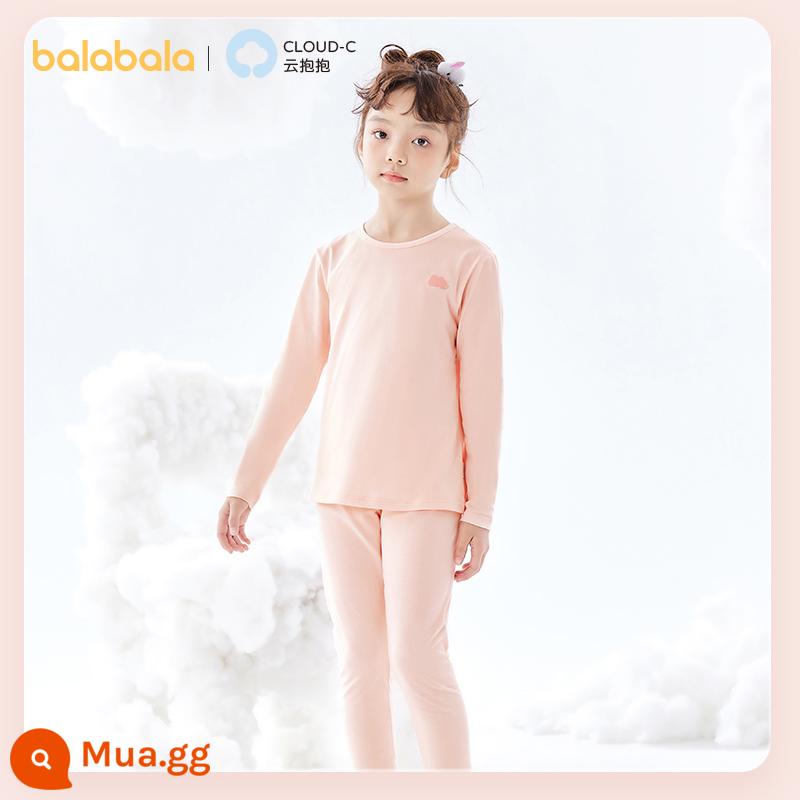 [Lợi ích phát sóng trực tiếp] Bộ đồ lót Balabala cotton nguyên chất quần áo mùa thu cho bé trai và bé gái và quần vệ sinh quần lót ấm áp cho bố mẹ và con cái - Màu đỏ (mẫu nữ, thân thiện với da loại A)