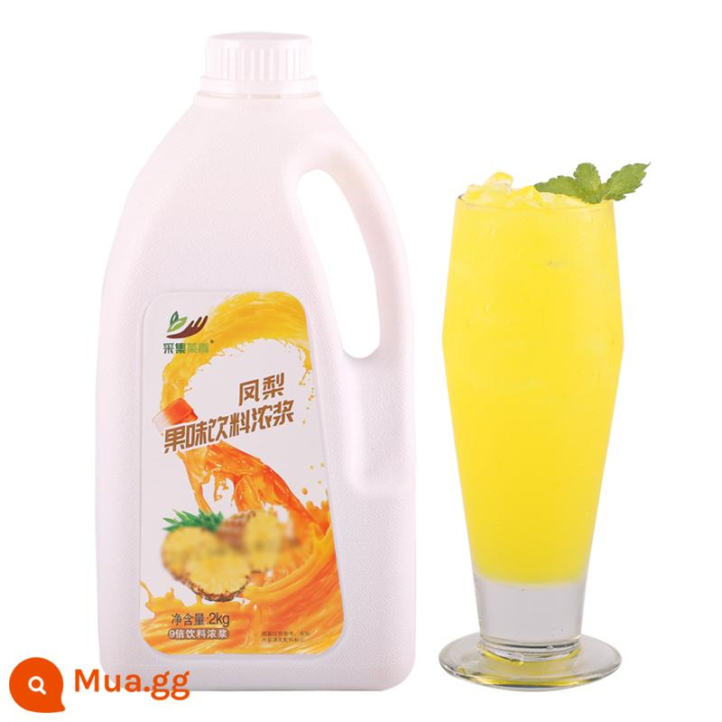 2kg nước trái cây cô đặc có hương vị cam, bột giấy dày có hương vị trái cây công suất cao trà trái cây dạng lỏng thương mại nguyên liệu cam nhiều hương vị - hương vị dứa