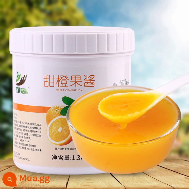 Thu thập hương trà 1,3kg mứt dâu bột trái cây hạt nghiền nhuyễn mứt nguyên liệu đặc biệt cho quán trà sữa nướng đồ uống - Mứt cam ngọt 1,3kg*1 chai