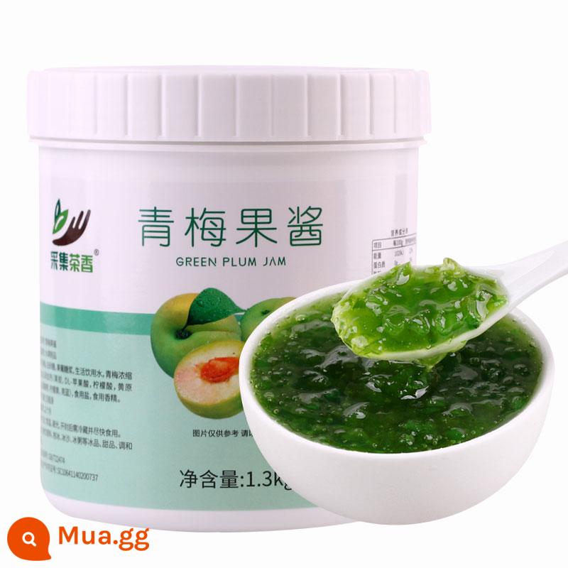 F1.3kg Mứt đào Đào Oolong Crystal Ball Trà hoa quả Cửa hàng nước giải khát Thương mại Nguyên liệu thô Bột hạt Nước sốt - Mứt mận xanh 1,3kg*1 chai