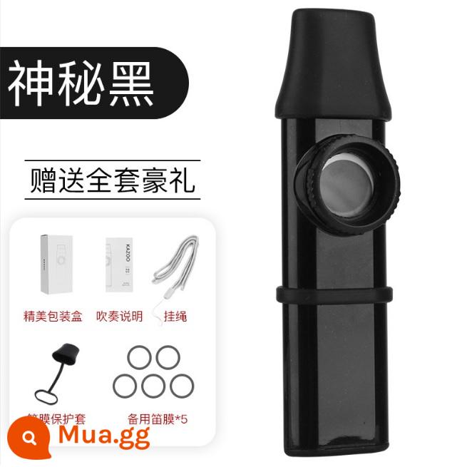 Trình diễn sáo Kazu trình độ sáo kazoo sơ cấp chuyên nghiệp sáo trúc sáo Zuka nhạc cụ đơn giản và tinh chỉnh âm sắc - Âm sắc có thể điều chỉnh tinh tế [Đen huyền bí]