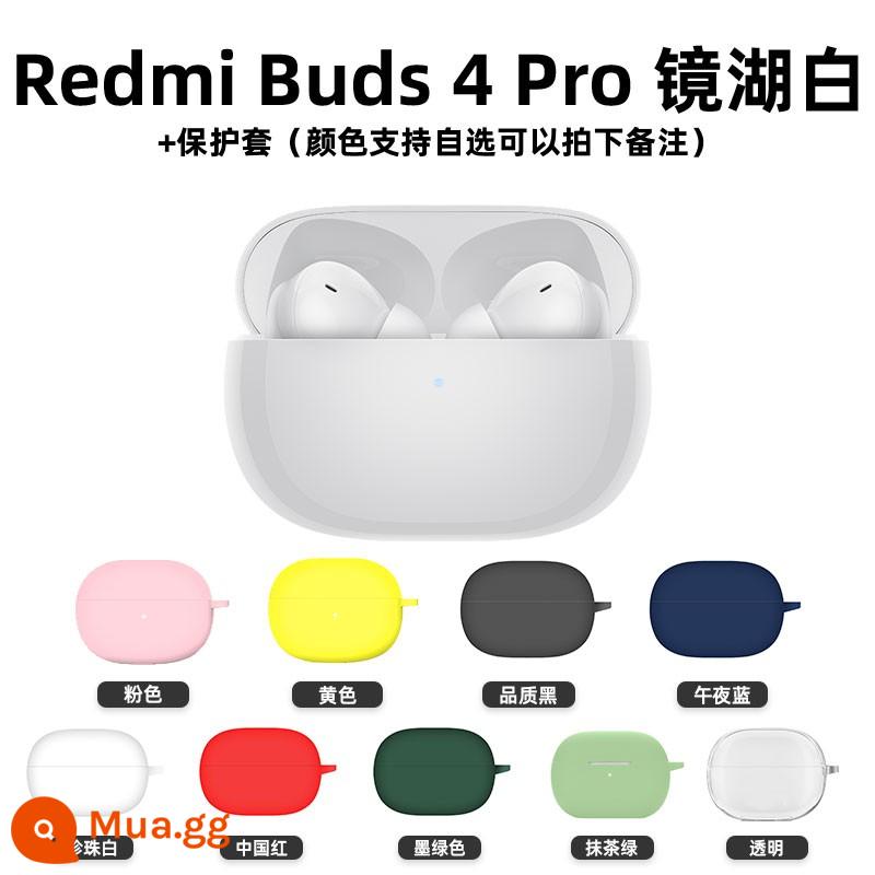 Tai nghe Bluetooth không dây chân thực Xiaomi Redmi Buds4Pro Công nghệ khử tiếng ồn chủ động Trò chơi nhét trong tai có độ trễ thấp - Redmi Buds4 Pro [Jinghu White + Vỏ tai nghe] Chuyển phát nhanh