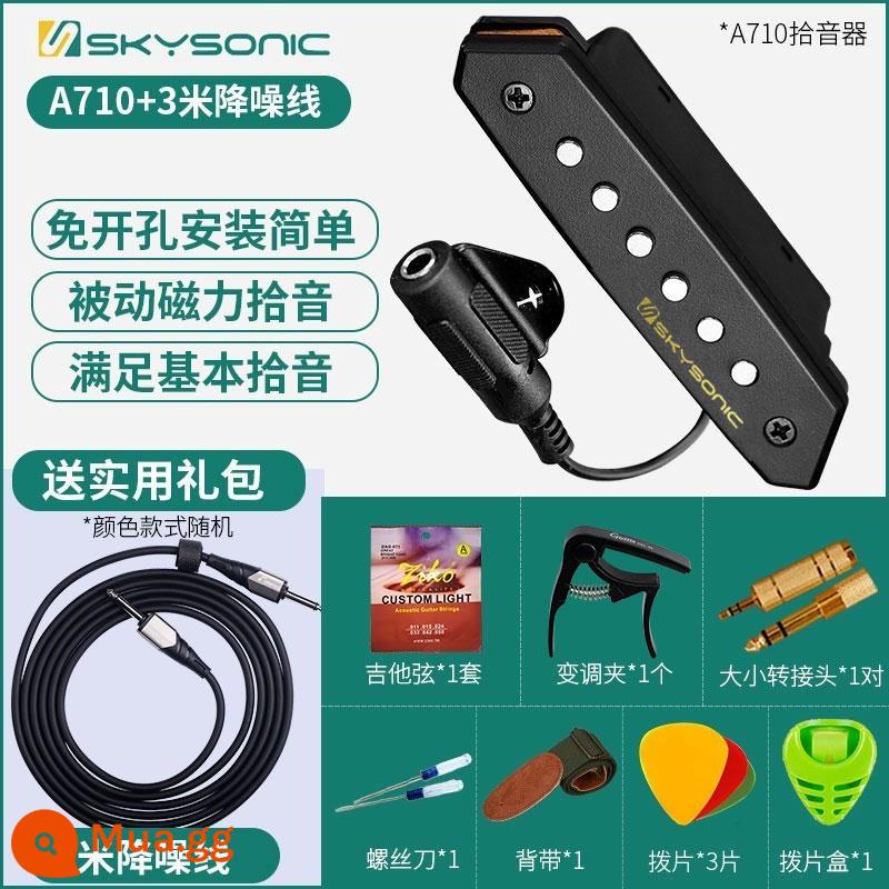 Tianyin Guitar Pickup MIỄN PHÍ Khoan Dân gian Ballad Cổ điển Muji Special Loa bản vá A810/A710 - Bộ thu thụ động｜Cáp giảm tiếng ồn A710+3m