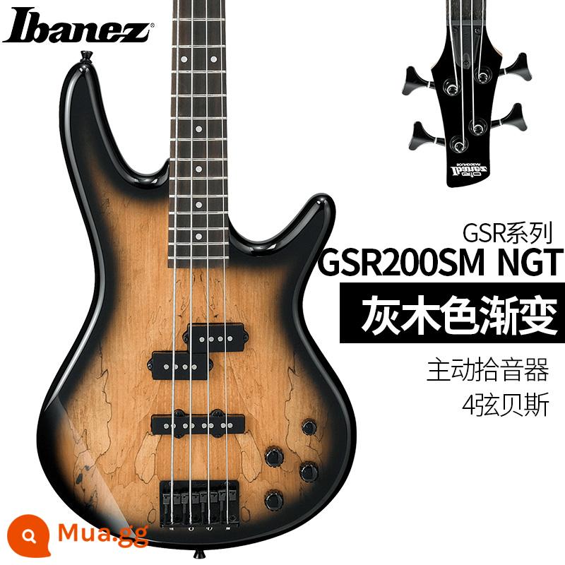 Ibanez Ibanna bass guitar người mới bắt đầu mục nhập bass điện bass bốn dây GSR200/320 bass điện - [GSR200SM-NGT] Độ dốc màu gỗ xám