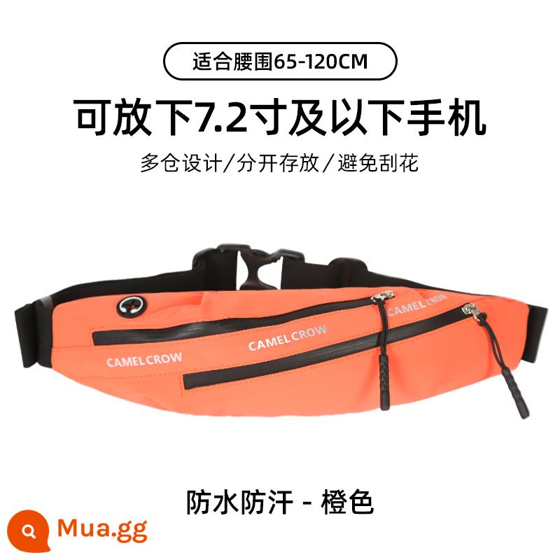 Túi bỏ túi thể thao lạc đà Túi chạy bộ Túi điện thoại di động dành cho nam và nữ mùa hè Dung tích lớn Trọng lượng nhẹ Thiết bị tập thể dục ngoài trời không thấm nước Túi nhỏ - Chống thấm nước và mồ hôi, màu cam, A1S3QV105-1