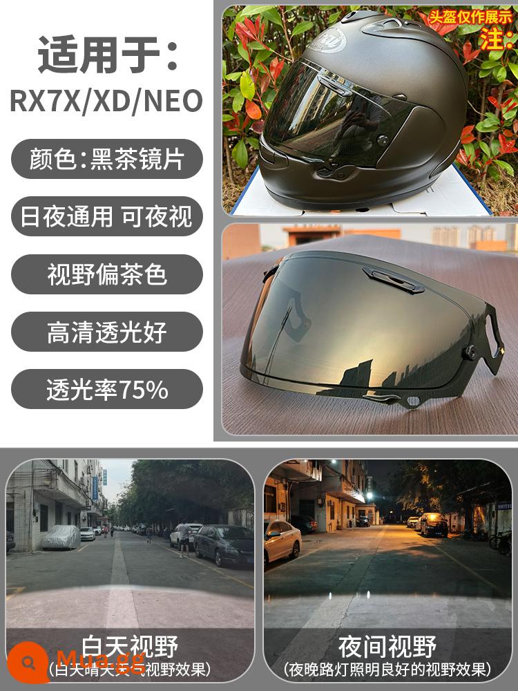 Arairx7x Ống Kính NEO/XD/GX Ngày và Đêm Gương Đa Năng Mạ Điện Symphony Đổi Màu Nhãn Dán Chống Sương Mù Cho Xe Máy Nhà Máy Phụ - Tròng kính nhẹ RX7X/XD/NE0 - sử dụng cả ngày lẫn đêm, bộ vệ sinh ống kính miễn phí