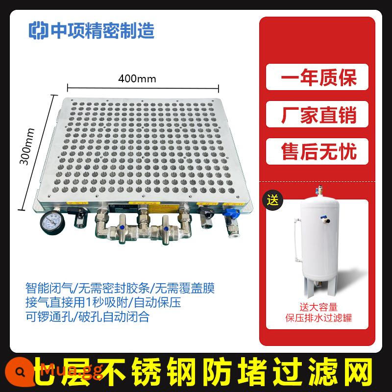 CNC công nghiệp máy hút bụi Poly -porous CNC mà không niêm phong thanh cao su PVC Tấm nhôm bằng thép không gỉ Máy phay bằng thép không gỉ - Bể lọc thoát nước duy trì áp suất 400*300 + mới nâng cấp