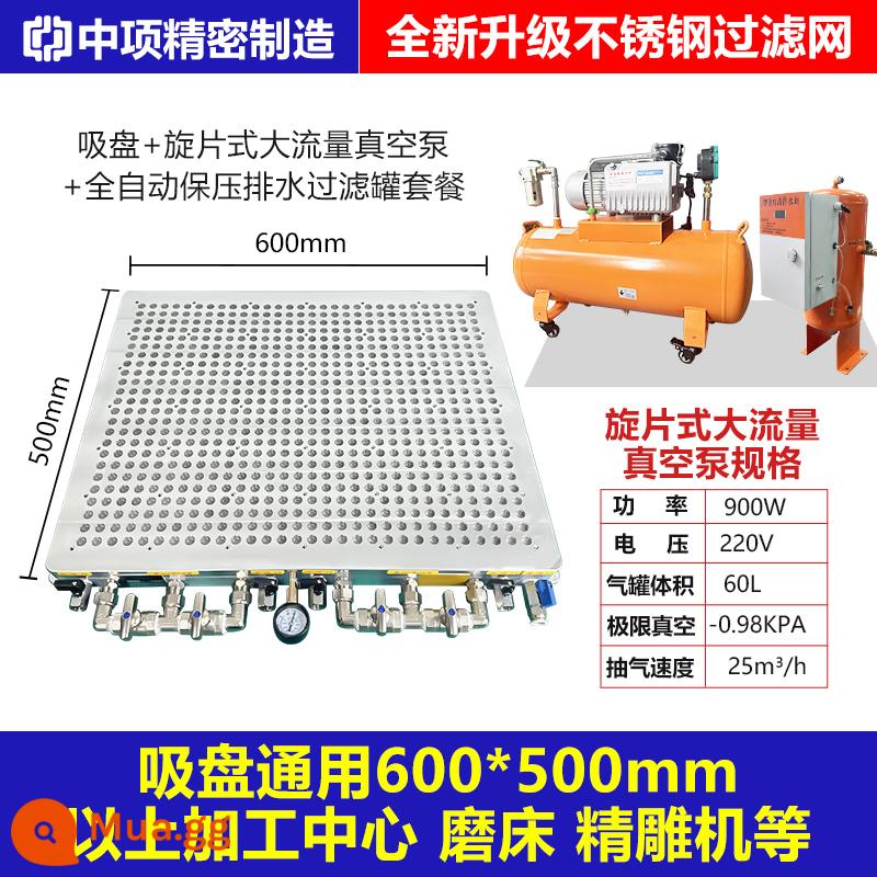 CNC công nghiệp máy hút bụi Poly -porous CNC mà không niêm phong thanh cao su PVC Tấm nhôm bằng thép không gỉ Máy phay bằng thép không gỉ - Rất khuyến khích sử dụng bơm chân không cánh quạt quay dòng lớn 600X500 + + bể thoát nước duy trì áp suất hoàn toàn tự động