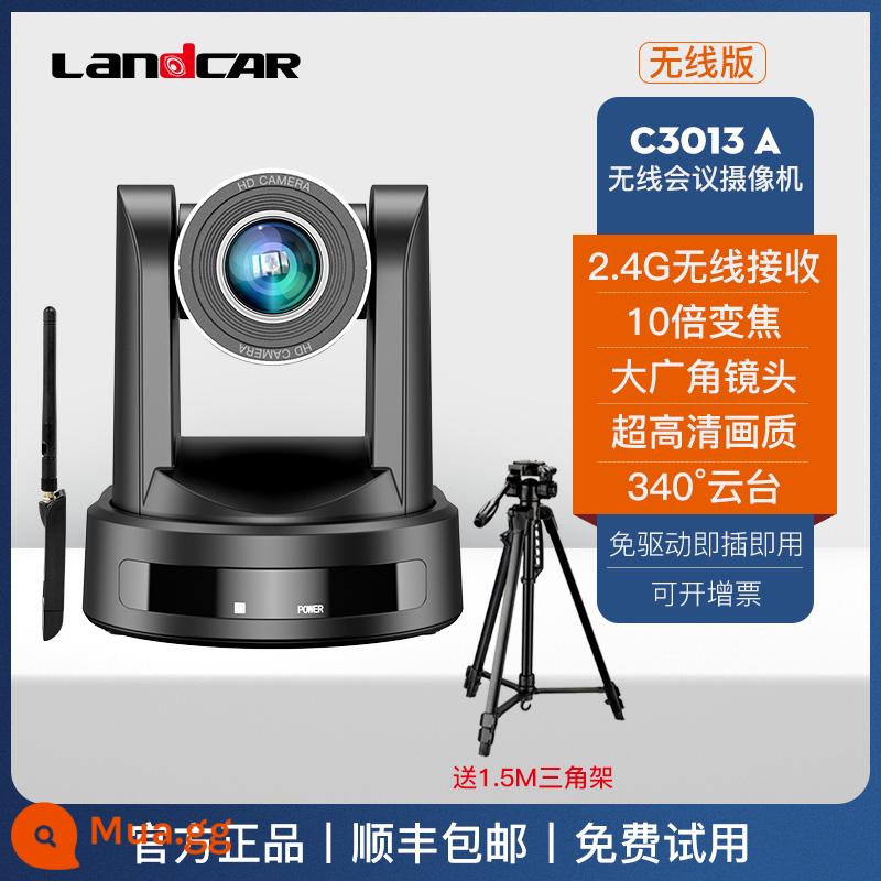 Camera hội nghị video không dây độ nét cực cao pan-tilt zoom trực tiếp camera làm đẹp usb bộ micro đa hướng - Phiên bản không dây "Camera zoom 10x + chân máy 1,5m" zoom 0x ✅ Chất lượng HD ✅ Cắm và chạy