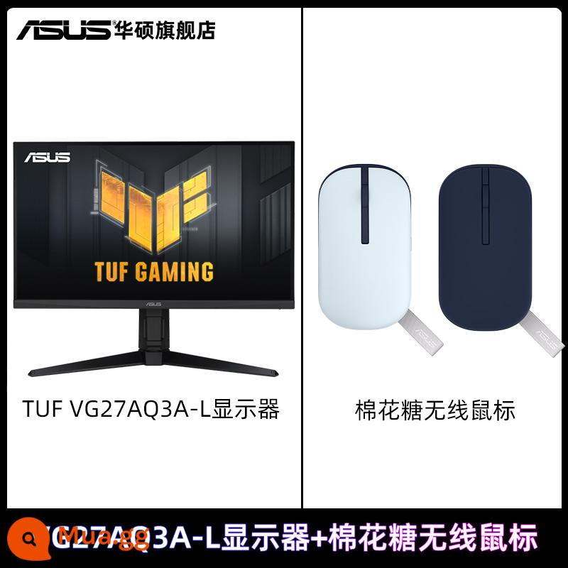 Màn hình Asus/ASUS TUF Little King Kong VG27AQL1A Màn hình máy tính 27 inch 2K màn hình 170HZ - Chuột không dây ASUS VG27AQ3A-L+ Marshmallow Xanh (1 chuột 2 vỏ)