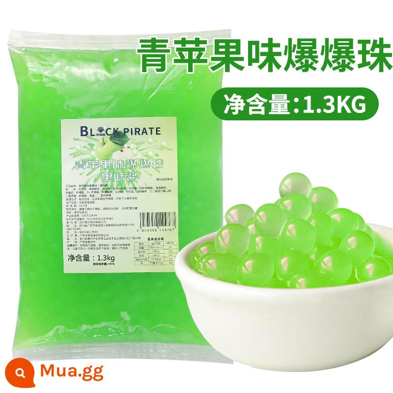 Hạt nổ móng ngựa hải tặc đen 1kg yến mạch đậu đỏ bật trứng đá trái cây nguyên liệu bột trà sữa trân châu nguyên liệu nhỏ - Jiahongqili-Bangbaozhu hương táo xanh túi 1,3kg