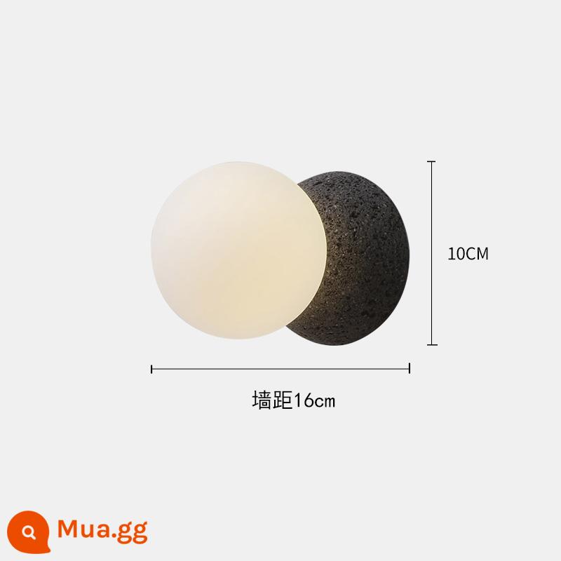 Đèn chùm nhỏ Bắc Âu Ins Ball Retro Lunar Xi măng Nhật Bản phòng ăn kiểu phòng ngủ Phòng ngủ Ngọn đèn tường Im lặng - đèn tường