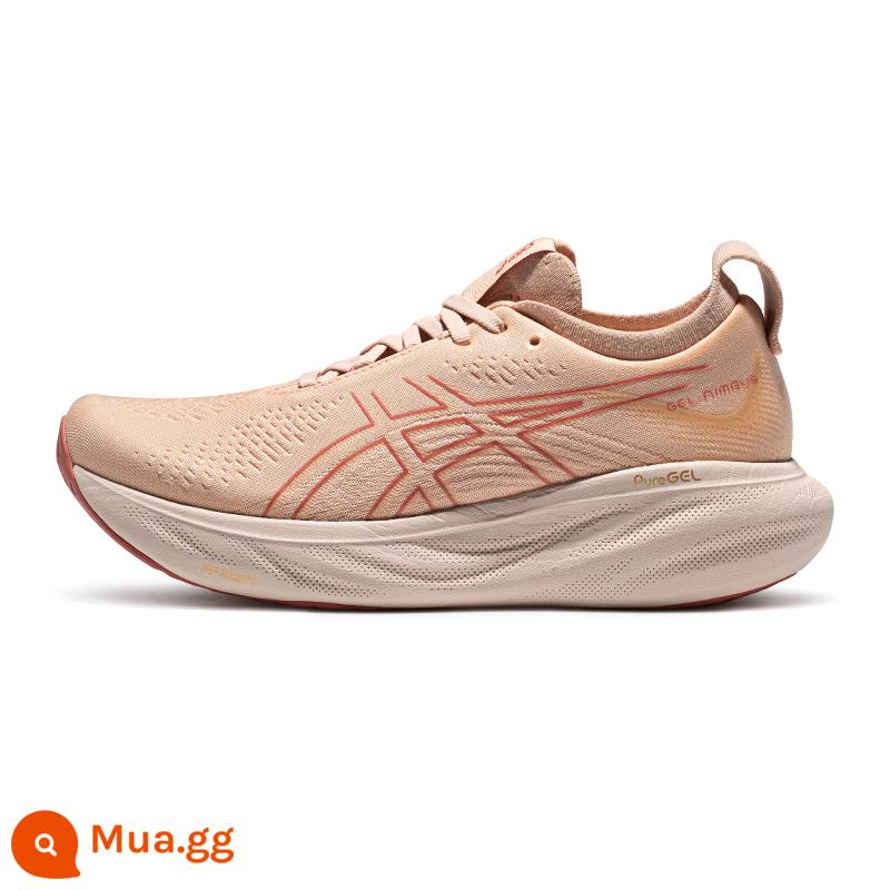 Giày chạy bộ đệm và phục hồi mới của ASICS GEL-NIMBUS 25 dành cho nữ, giày thể thao co giãn mềm thoáng khí nhẹ - Hồng