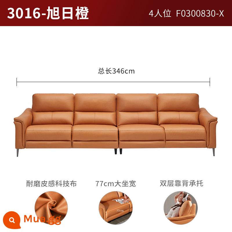 Gujia Nhà Đơn Giản Căn Hộ Nhỏ Công Nghệ Sofa Vải Giường Nội Thất Phòng Khách Vải Cloud Sofa 2175/2205 - [Giao hàng trong vòng 30 ngày][3016][Sunrise Orange] Bốn người