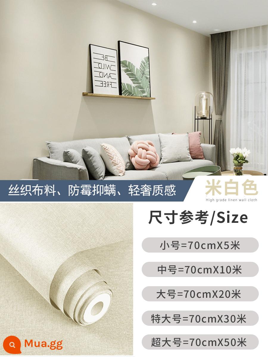 [Linen] Vải dán tường chống thấm nước chống ẩm chống nấm mốc giấy dán tường tự dính cao cấp phòng ngủ nền tường miếng dán tường trang trí chống thấm nước - Màu trắng nhạt〖Thoáng khí và chống nấm mốc丨Kháng khuẩn dành cho bà mẹ và trẻ sơ sinh〗