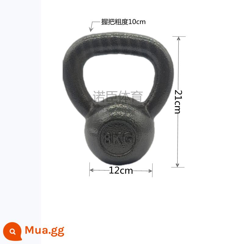 Kettlebell sơn phun sơn Kettlebell 816201050kg sắt nguyên chất rắn gang nguyên chất sắt rèn tạ nam nữ - Chuông ấm bằng sắt đặc 8kg, keo dán tay màu tùy chọn