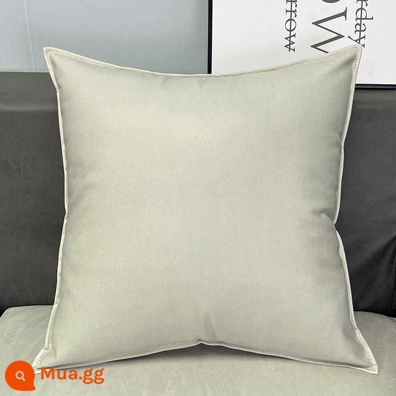 Tùy chỉnh công nghệ vải gối ánh sáng sang trọng Orange sofa da phòng khách đầu giường lớn đệm lưng gối gối không có lõi - Mẫu có viền - màu be (vỏ gối + lõi gối)