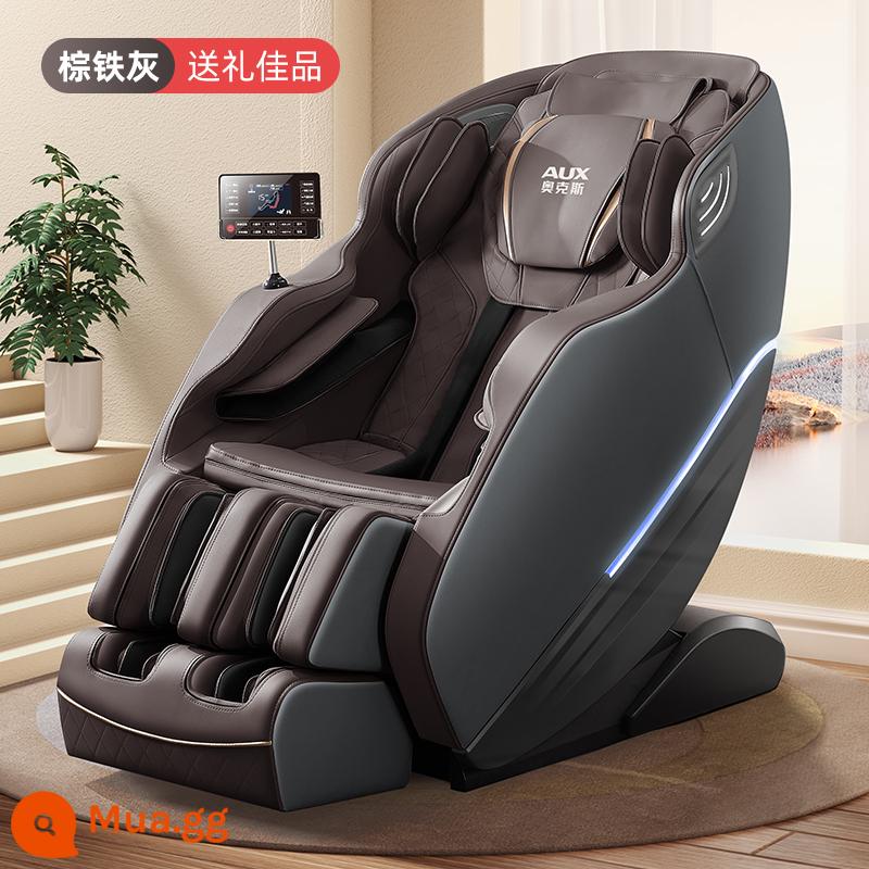 Ghế massage Oaks tại nhà hoàn toàn tự động viên nang không gian sang trọng điện thông minh SL đường sắt sofa cổ tử cung - xám sắt nâu