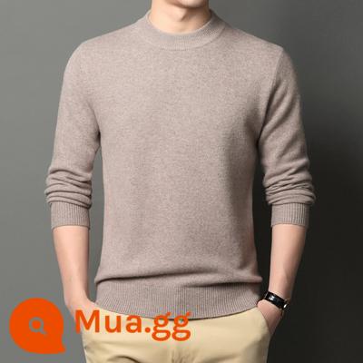 Woodpecker gỗ cashmere nam 100%loa cashmere nguyên chất áo len nam nam - Lạc đà [nửa cổ cao]