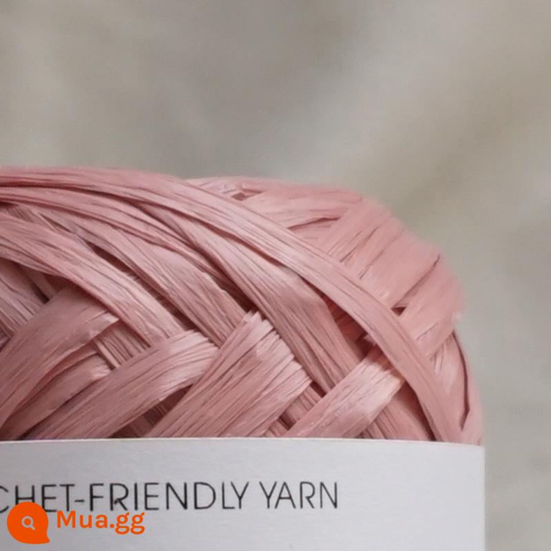 MOODKNITS Sợi Raffia Thân Thiện Với Môi Trường Sợi Cotton Cỏ Nón Túi Tự Làm Móc Thân Thiện Với Sợi Đan ECO RAFFIA - màu hồng bẩn