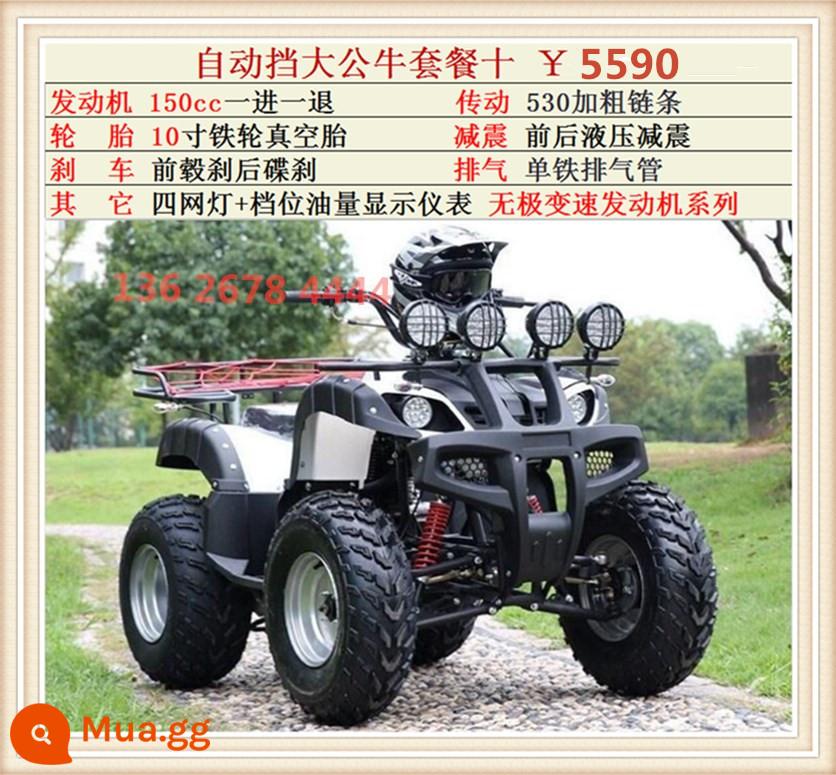 Zongshen xăng làm mát bằng nước bò bãi biển xe ATV điện trẻ em dành cho người lớn bốn bánh trục truyền núi off-road xe máy c - Gói hộp số tự động Big Bull 10