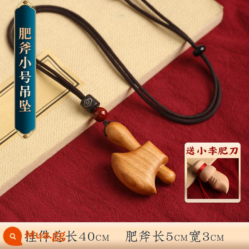 Xiao Li Fei Sword Baby Baby Gỗ đào tự nhiên Mặt dây chuyền nhỏ Fat Knife Shangfang Full Sword Xiao Li Fei Dao Handmade Sword - Mẫu mặt dây chuyền hình rìu mập nhỏ bằng gỗ đào (hỗ trợ khắc)