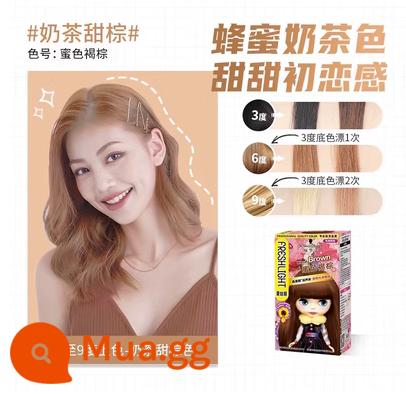 Thuốc nhuộm tóc bong bóng màu nâu xám sáng của Schwarzkopf thực vật chuyên nghiệp nhuộm retro berry Thuốc nhuộm tóc màu đỏ bordeaux làm trắng - Màu nâu mật ong (kết cấu dạng lotion)