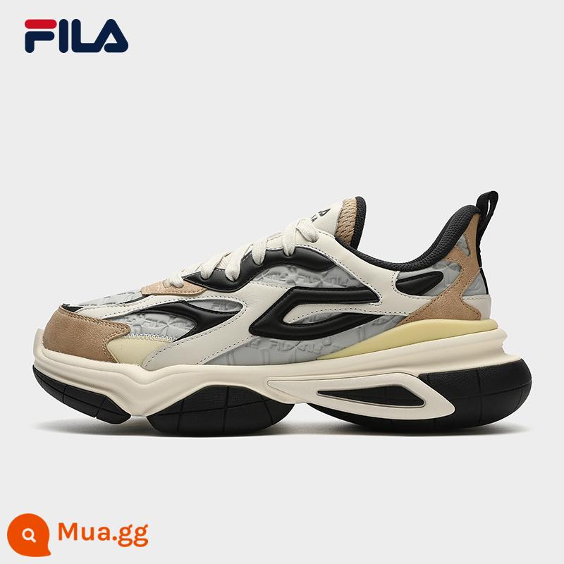 [Phong cách tương tự như Huang Jingyu] Giày thể thao nam chính thức FILA Fila Giày bố thông thường mới mùa đông 2023 - Giọt nước màu xám/latte-NL