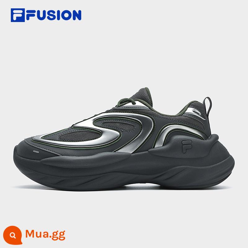 Giày bố nữ FILA FUSION FILA thiên thạch của Ouyang Nana 2023 giày thường đế dày mới - [Nam] Lâu Đài Xám/Bạc-CS