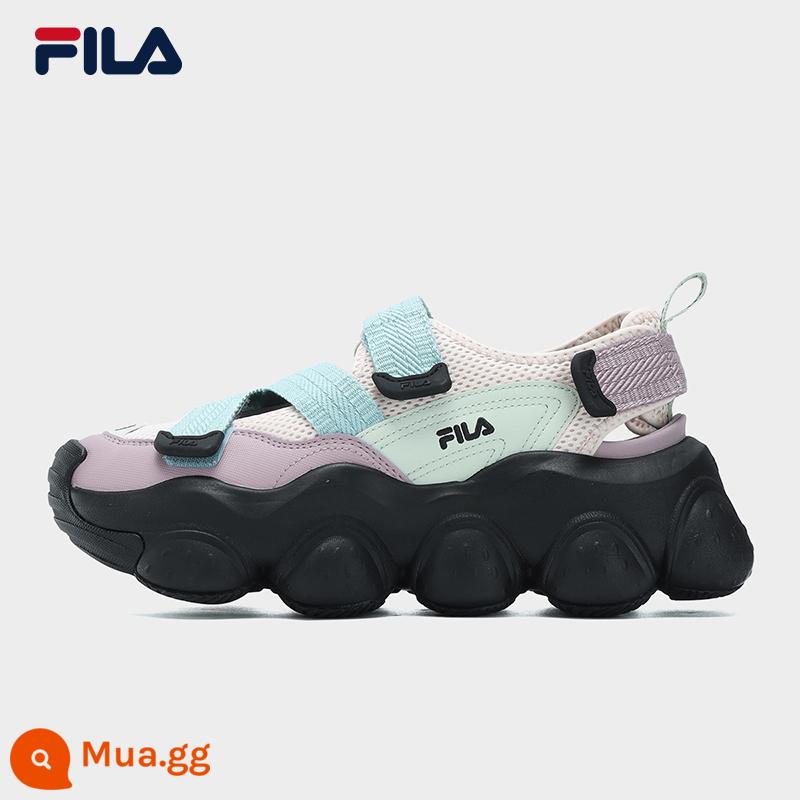 Xăng đan dâu FILA Fila nữ mùa hè 2023 mới đế dày Mary Jane xăng đan thể thao Velcro - Nước Sốt Hồng/Màu Nhạt-SD