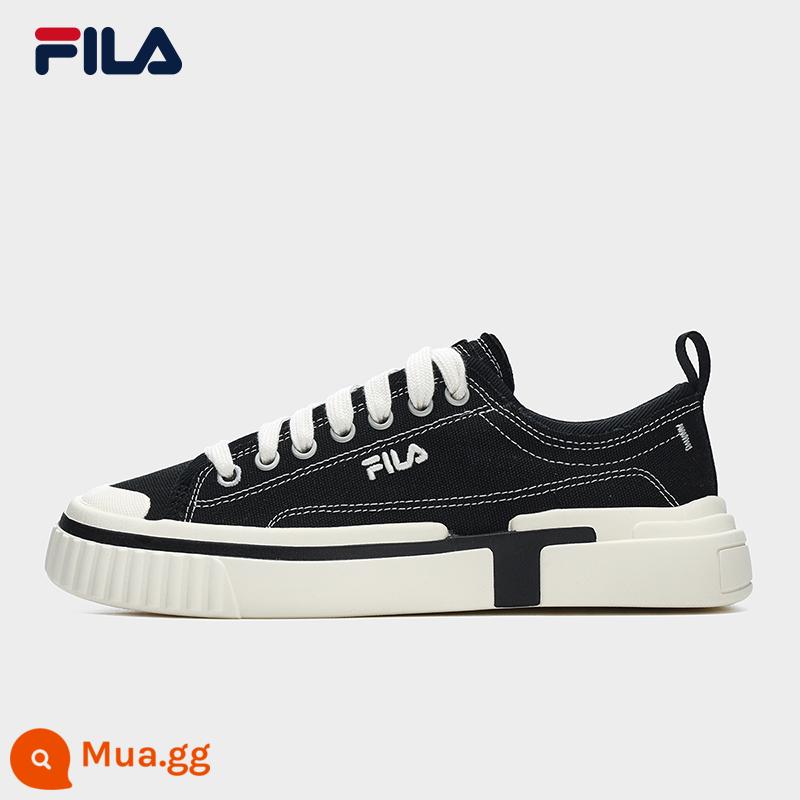 FILA Filaloop giày vải nữ mùa hè 2023 mới giày thể thao nhỏ màu trắng giày ban giày lỗi giày - Đen-BK