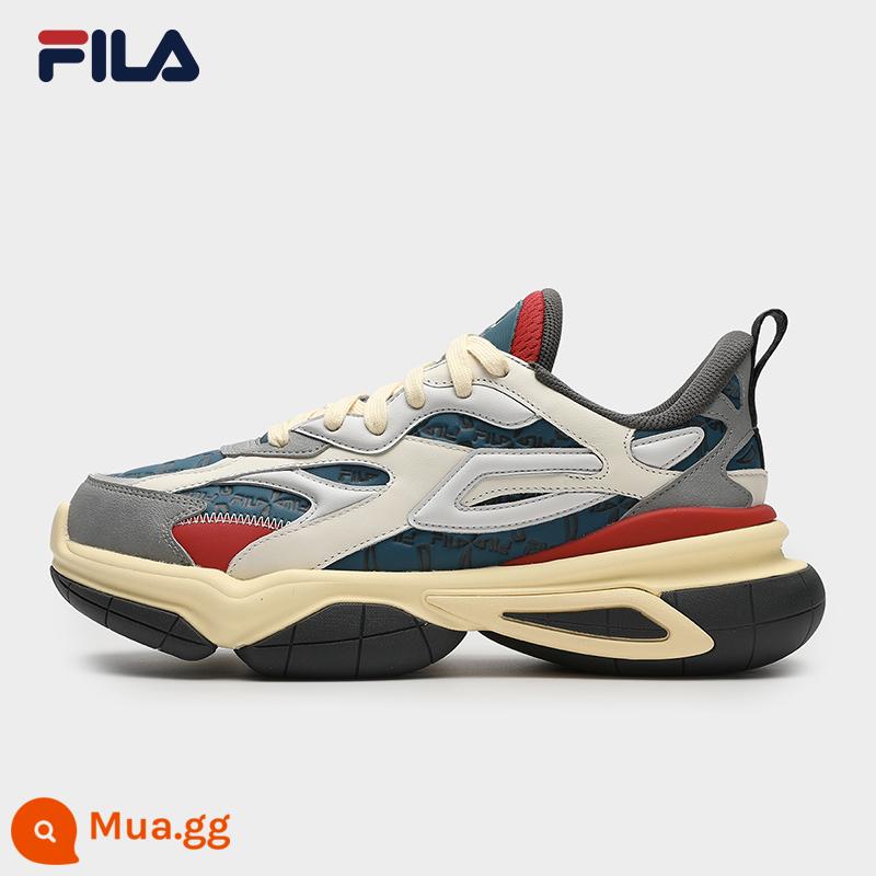 [Phong cách tương tự như Huang Jingyu] Giày thể thao nam chính thức FILA Fila Giày bố thông thường mới mùa đông 2023 - Màu giỏ Deep Lake/Xám tối thượng-DU