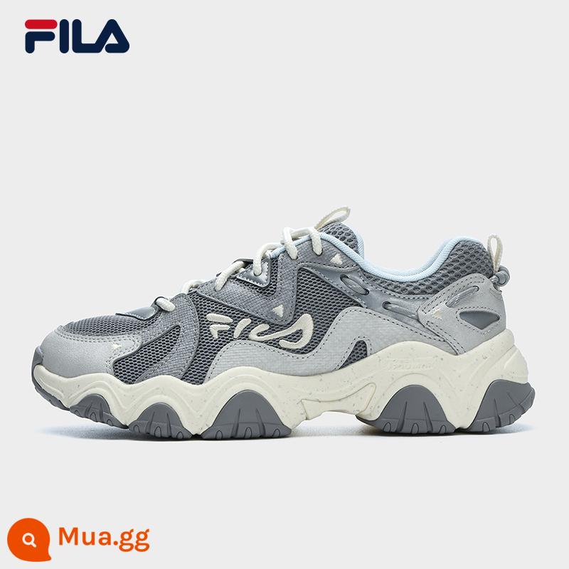 FILA Giày móng mèo Fila giày nữ thế hệ thứ 4 retro giày cũ mùa hè 2023 giày thể thao lưới thoáng khí mới - Xám hợp kim/Xám bồ câu-AD