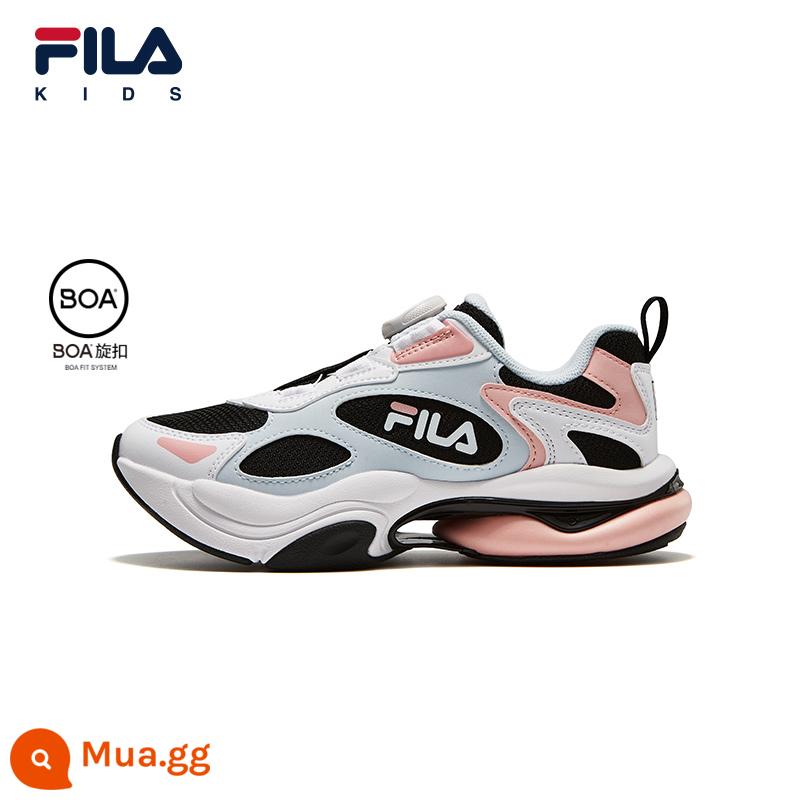 Giày Trẻ Em FILA KIDSFila Giày Chạy Bộ Trẻ Em Mùa Đông 2023 Nam Nữ Phong Cách Mới Núm Vặn Giày Thể Thao Retro - Đen/hồng tươi-BC