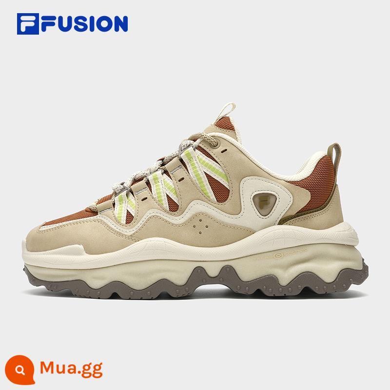 FILA FUSION Giày bố Fila mùa đông 2023 giày Lava mới QD96 giày thể thao thông thường - Gấu Brown/Mojave-GM