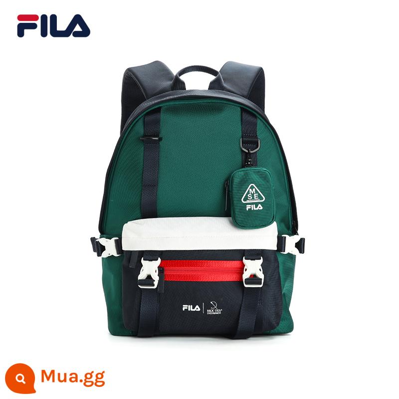 FILA Fila ba lô chính thức mẫu cặp đôi mùa xuân 2023 thời trang mới giải trí du lịch ba lô ngoài trời cặp đi học - Cây giống lúa mì xanh-GN