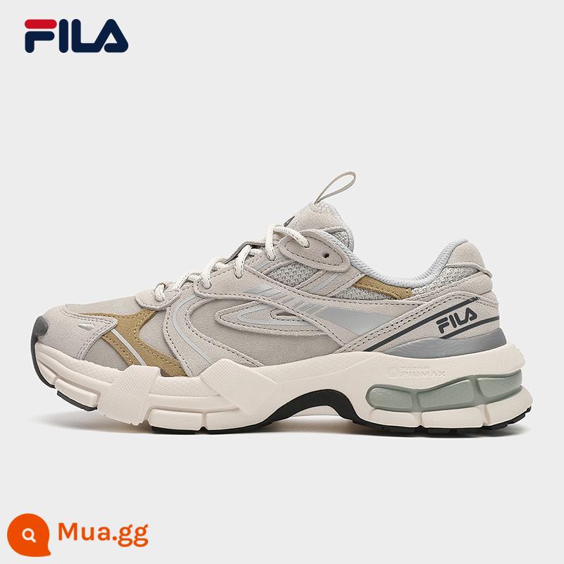 FILA Fila chính thức giày nữ DECODER retro giày giải mã giày ngoài trời chạy bộ giày thể thao thời trang - Xám bọt/Xám mưa-PR