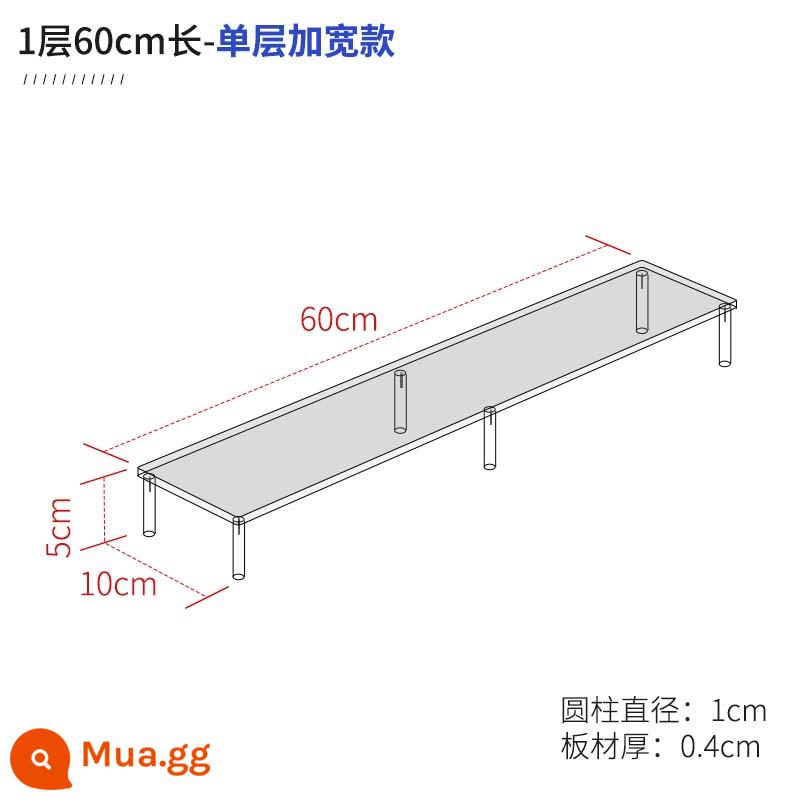 Mở rộng acrylic nhiều lớp mô hình bậc thang mô hình búp bê hiển thị lưu trữ đồ trang sức cốc mỹ phẩm hiển thị 4mm - Một lớp dài 60cm và lớp ván rộng 10cm