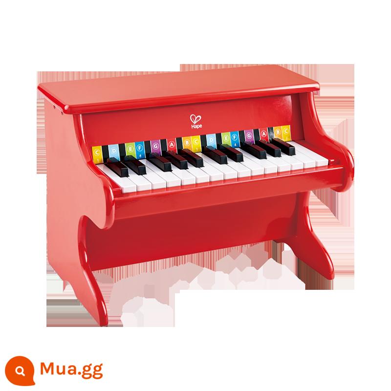 Hape đồ chơi đàn piano trẻ em bằng gỗ đa chức năng có thể chơi đàn organ điện tử mới bắt đầu cho bé gái nhà - Đàn piano cơ 25 phím màu đỏ