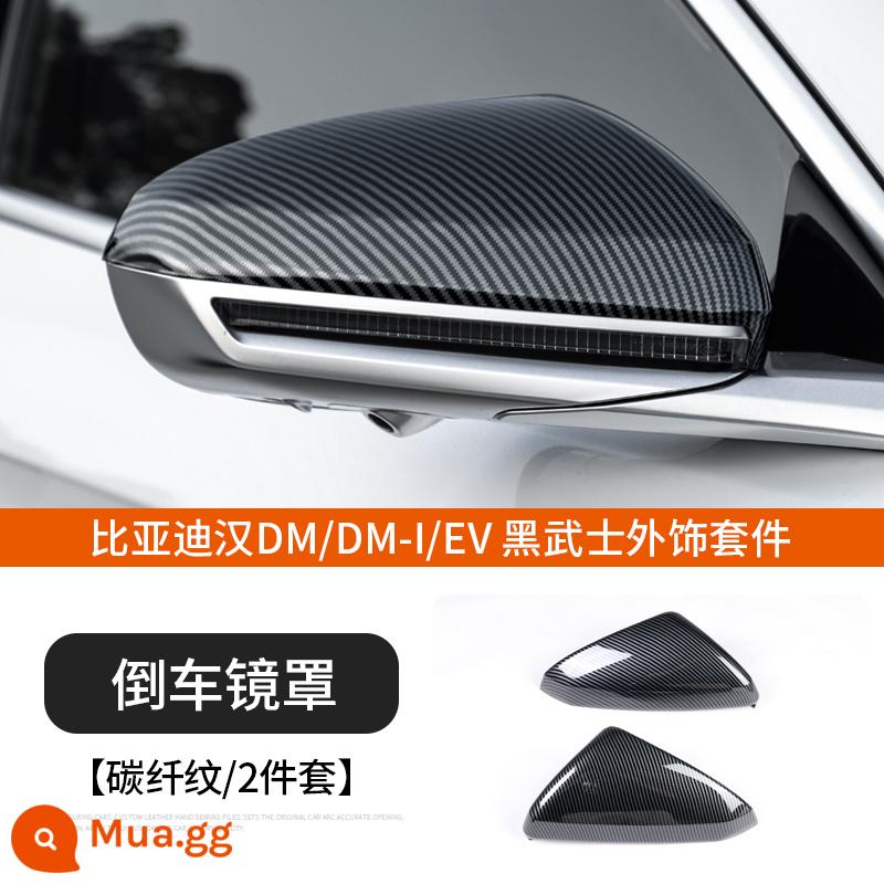 Dành riêng cho BYD Han EV dải trang trí mặt trước giữa lưới ngoại hình dmi đen phụ kiện dm chiến binh đen giữa lưới được sửa đổi - BYD Han Black Warrior Bộ ngoại hình [Mẫu gương bằng sợi carbon]