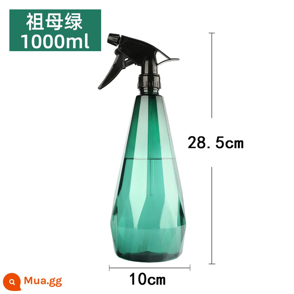 Bình tưới khử trùng đặc biệt bình tưới áp suất cao bình tưới hoa gia đình béc phun lớn bình xịt nhỏ bình xịt ấm đun nước - Bình tưới nước ép tay mặt kim cương phiên bản dài tinh tế màu xanh lá cây 1000ml